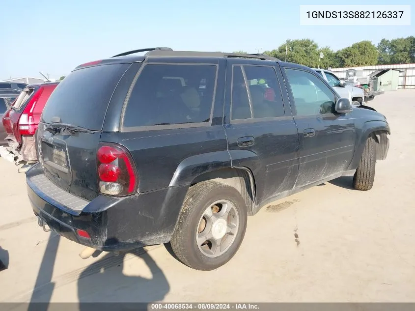 2008 Chevrolet Trailblazer Lt VIN: 1GNDS13S882126337 Lot: 40068534