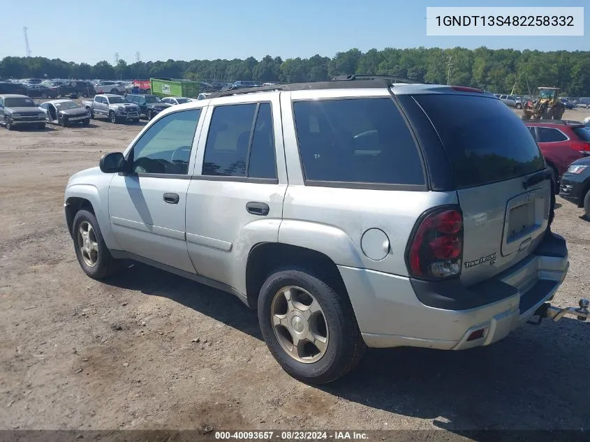 2008 Chevrolet Trailblazer Fleet VIN: 1GNDT13S482258332 Lot: 40093657