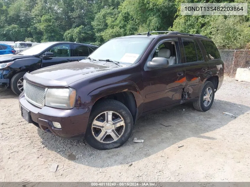 1GNDT13S482203864 2008 Chevrolet Trailblazer Lt