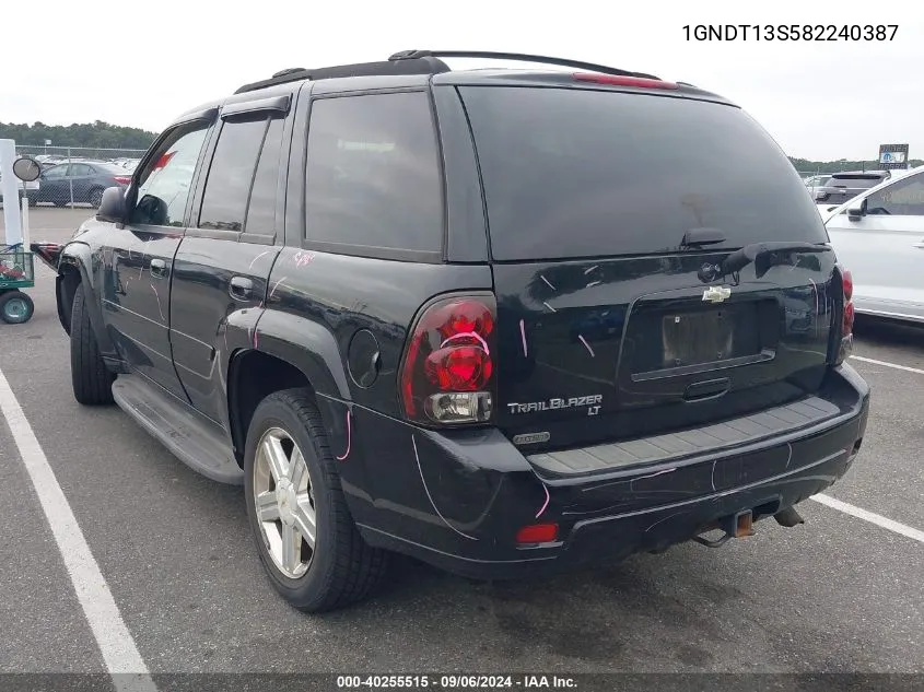 1GNDT13S582240387 2008 Chevrolet Trailblazer Lt