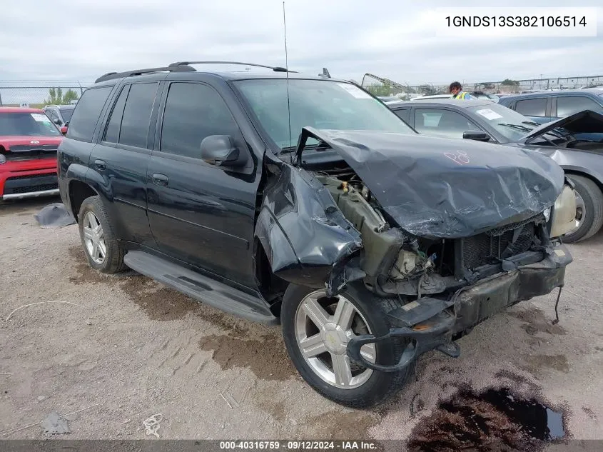 2008 Chevrolet Trailblazer Lt VIN: 1GNDS13S382106514 Lot: 40316759