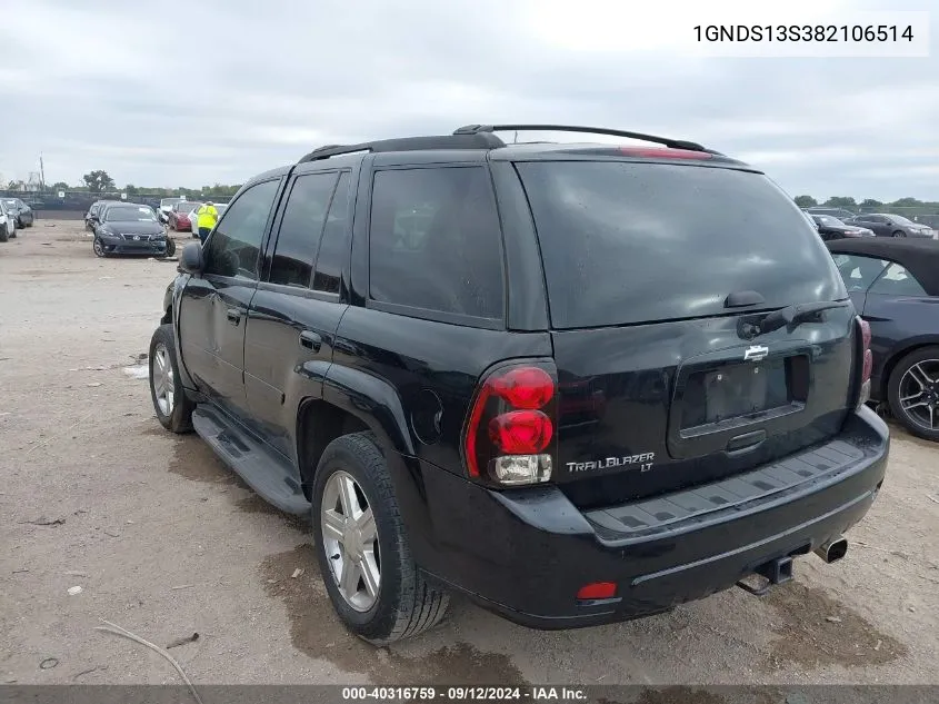 2008 Chevrolet Trailblazer Lt VIN: 1GNDS13S382106514 Lot: 40316759