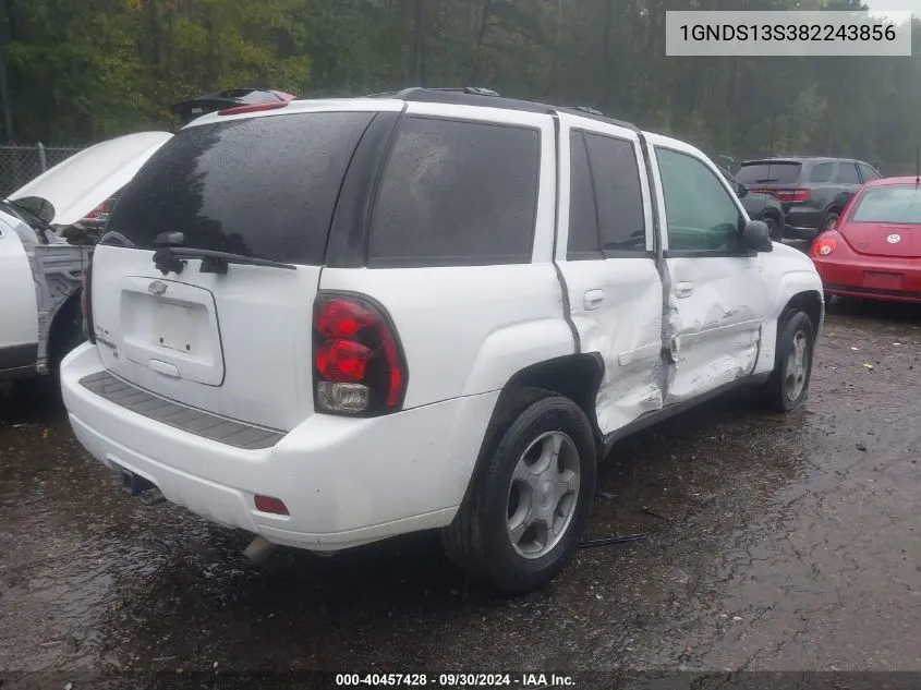 2008 Chevrolet Trailblazer Ls/Lt VIN: 1GNDS13S382243856 Lot: 40457428