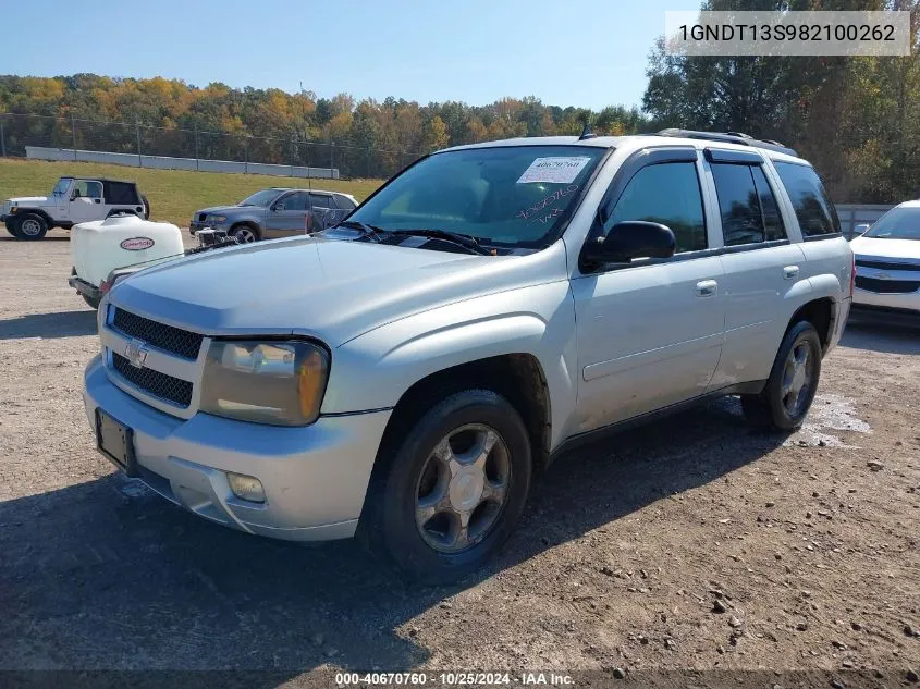 2008 Chevrolet Trailblazer Lt VIN: 1GNDT13S982100262 Lot: 40670760