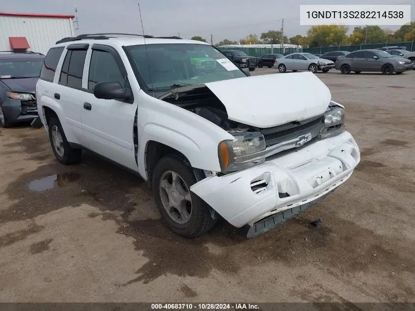 2008 Chevrolet Trailblazer Fleet VIN: 1GNDT13S282214538 Lot: 40683710