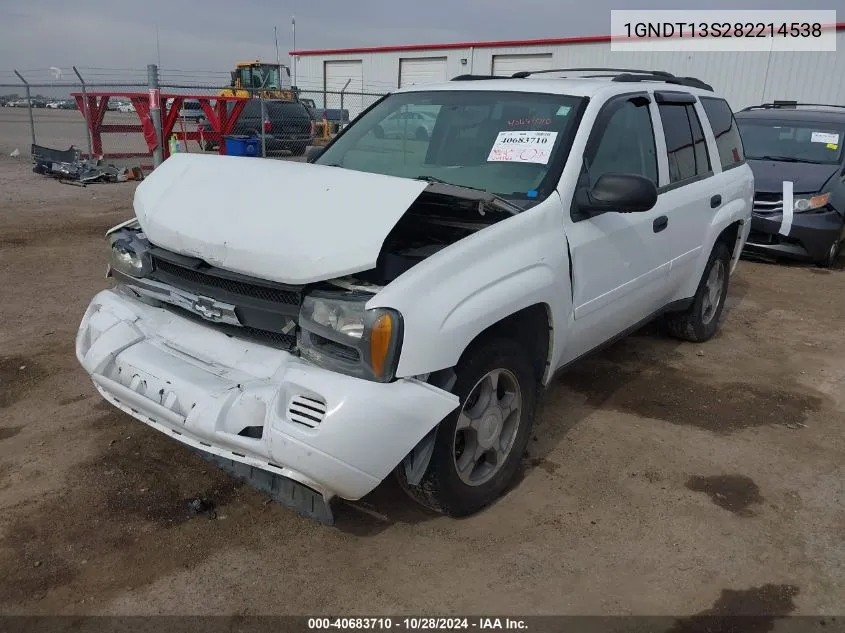 2008 Chevrolet Trailblazer Fleet VIN: 1GNDT13S282214538 Lot: 40683710