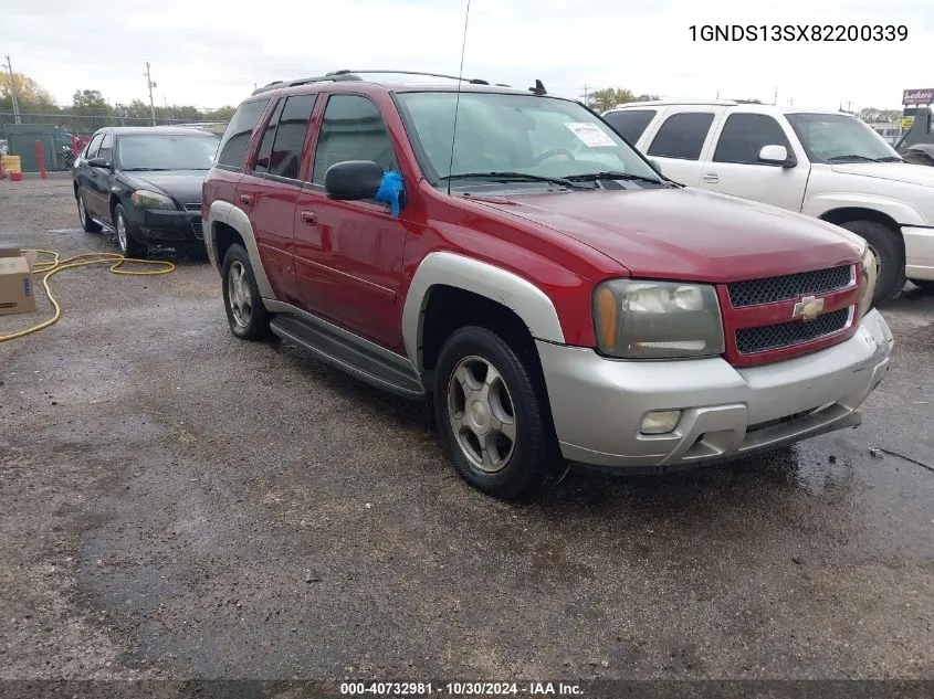 2008 Chevrolet Trailblazer Lt VIN: 1GNDS13SX82200339 Lot: 40732981