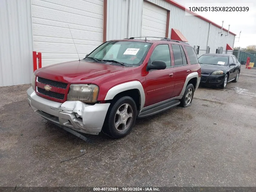 2008 Chevrolet Trailblazer Lt VIN: 1GNDS13SX82200339 Lot: 40732981