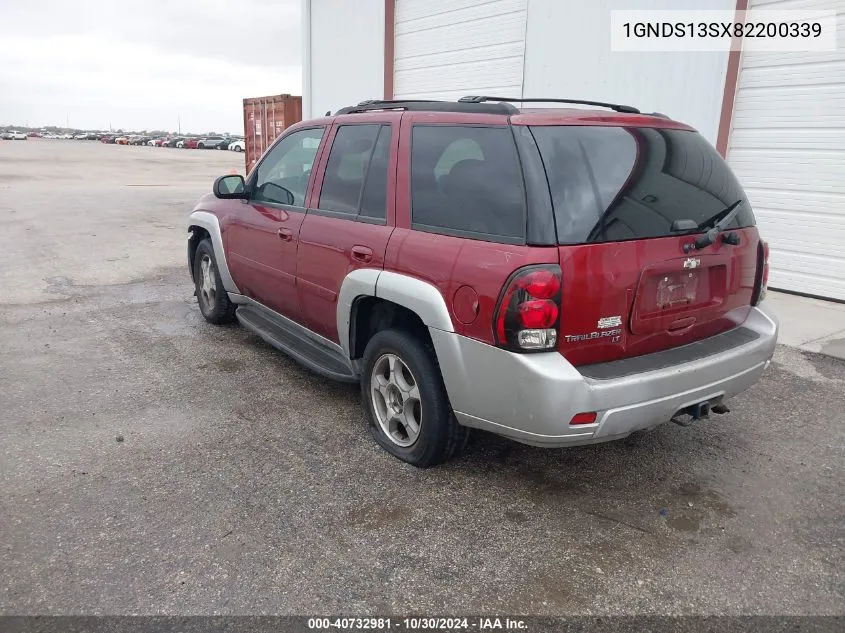 2008 Chevrolet Trailblazer Lt VIN: 1GNDS13SX82200339 Lot: 40732981