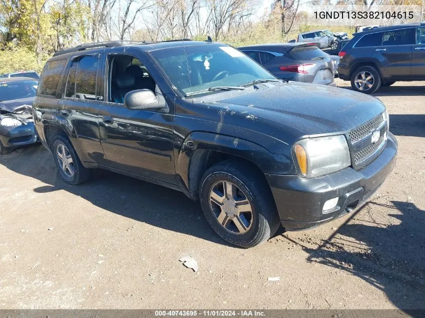 2008 Chevrolet Trailblazer Ls/Lt VIN: 1GNDT13S382104615 Lot: 40743695