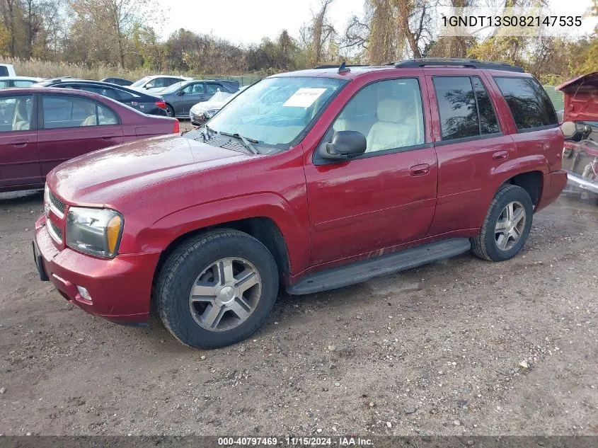 2008 Chevrolet Trailblazer Lt W/2Lt VIN: 1GNDT13S082147535 Lot: 40797469