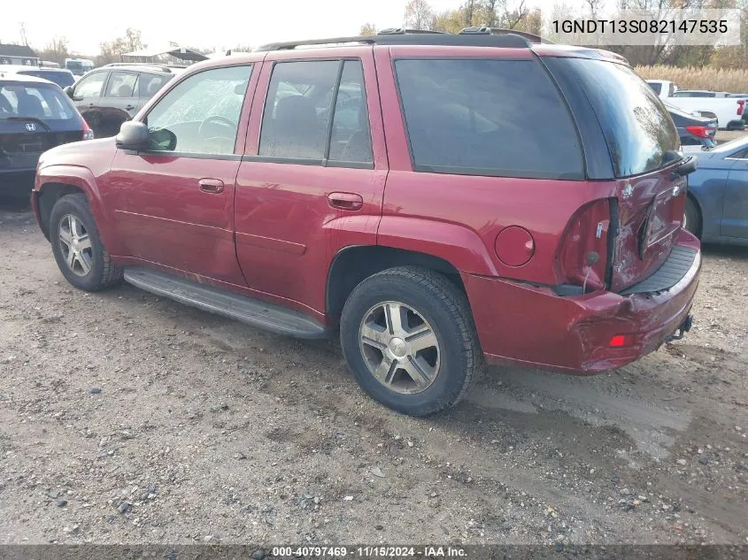 2008 Chevrolet Trailblazer Lt W/2Lt VIN: 1GNDT13S082147535 Lot: 40797469