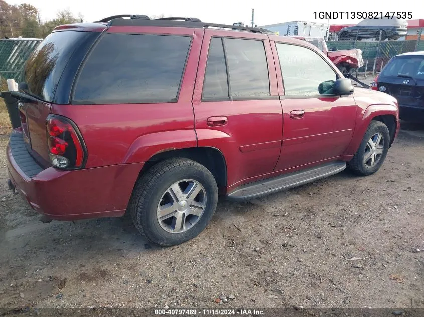 2008 Chevrolet Trailblazer Lt W/2Lt VIN: 1GNDT13S082147535 Lot: 40797469