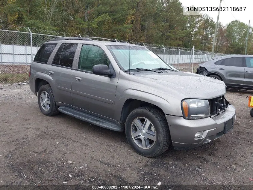 2008 Chevrolet Trailblazer Lt VIN: 1GNDS13S682118687 Lot: 40808202