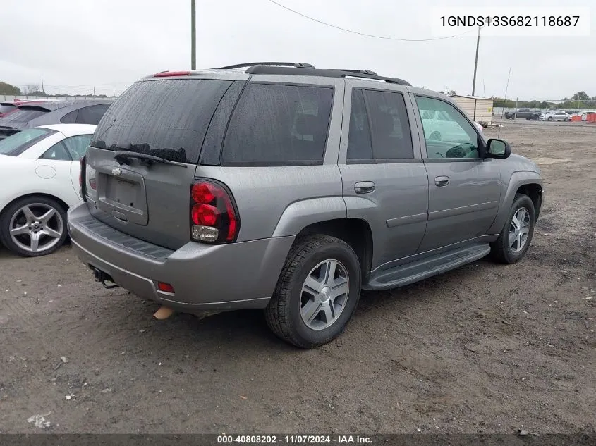 2008 Chevrolet Trailblazer Lt VIN: 1GNDS13S682118687 Lot: 40808202