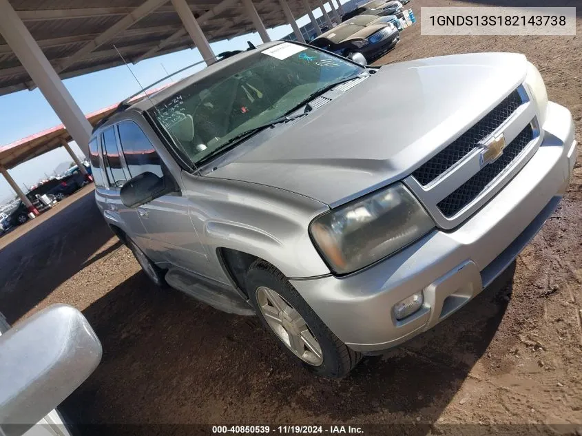 2008 Chevrolet Trailblazer Lt VIN: 1GNDS13S182143738 Lot: 40850539