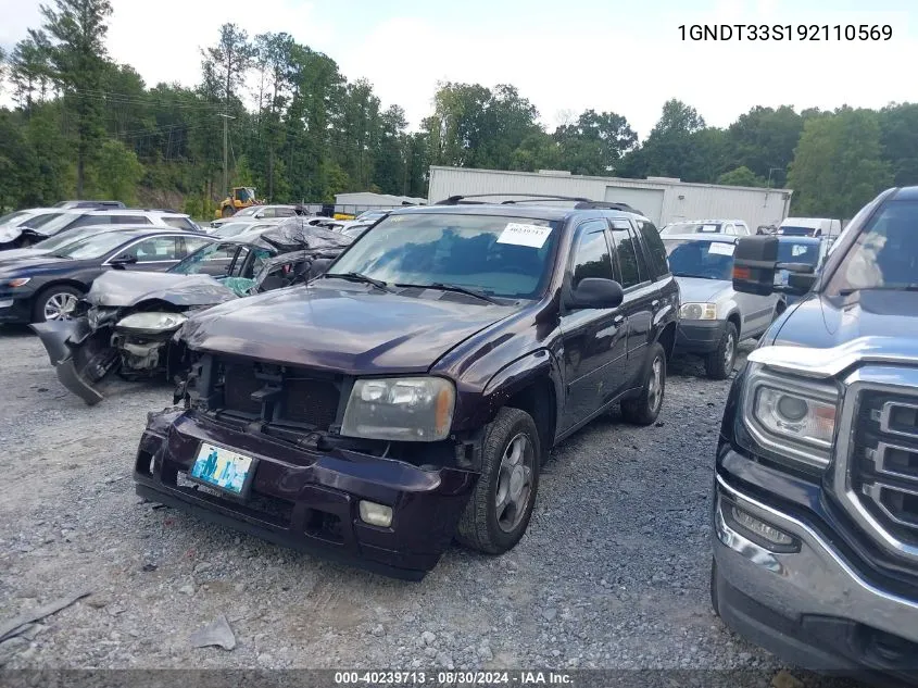 2009 Chevrolet Trailblazer Lt VIN: 1GNDT33S192110569 Lot: 40239713