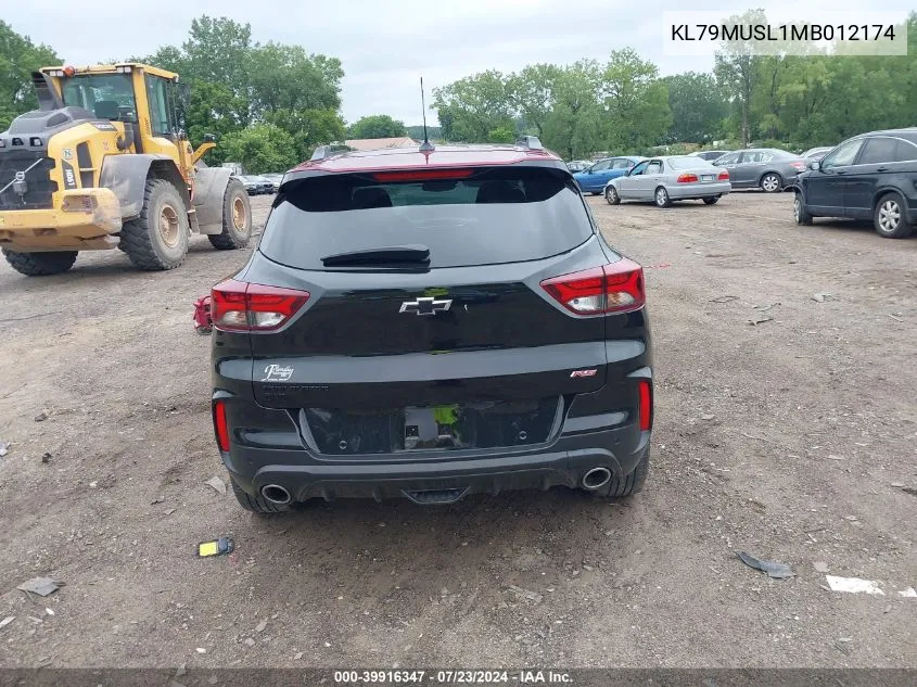 2021 Chevrolet Trailblazer Awd Rs VIN: KL79MUSL1MB012174 Lot: 39916347