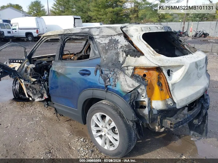 2021 Chevrolet Trailblazer Fwd Ls VIN: KL79MMS22MB101131 Lot: 39963053