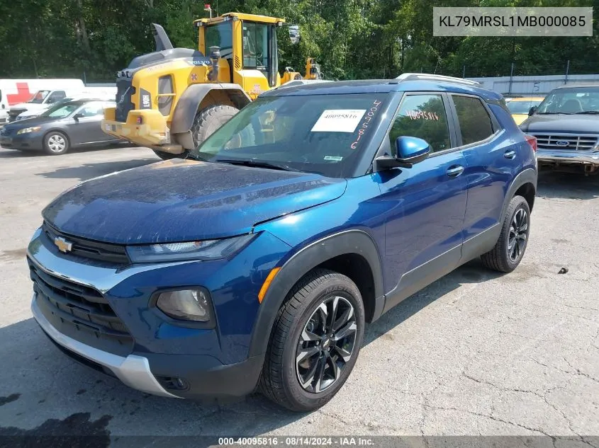 2021 Chevrolet Trailblazer Awd Lt VIN: KL79MRSL1MB000085 Lot: 40095816