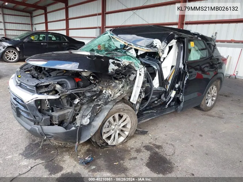 2021 Chevrolet Trailblazer Fwd Ls VIN: KL79MMS21MB026132 Lot: 40210981