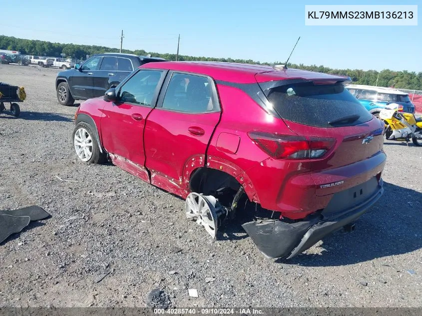 KL79MMS23MB136213 2021 Chevrolet Trailblazer Fwd Ls