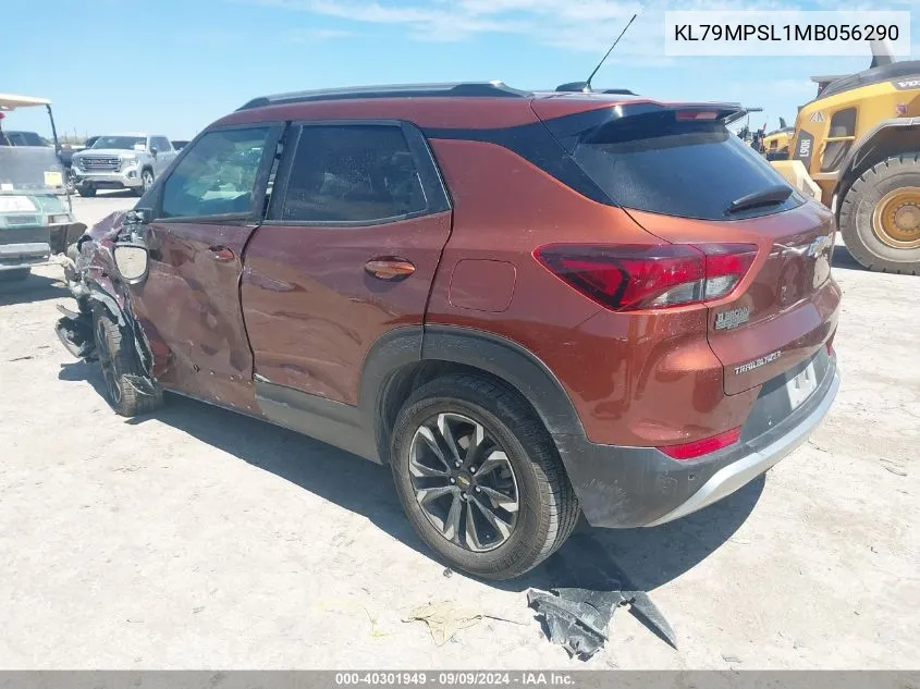 2021 Chevrolet Trailblazer Fwd Lt VIN: KL79MPSL1MB056290 Lot: 40301949