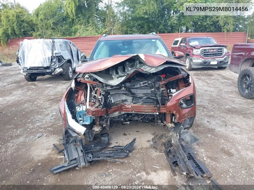 2021 Chevrolet Trailblazer Fwd Lt VIN: KL79MPS29MB014456 Lot: 40406129