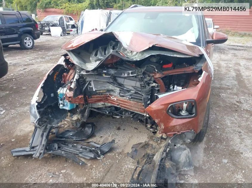 2021 Chevrolet Trailblazer Fwd Lt VIN: KL79MPS29MB014456 Lot: 40406129