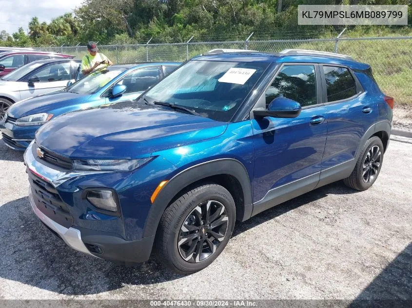 2021 Chevrolet Trailblazer Fwd Lt VIN: KL79MPSL6MB089799 Lot: 40476430