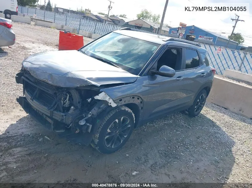 2021 Chevrolet Trailblazer Fwd Lt VIN: KL79MPSL2MB104055 Lot: 40478876