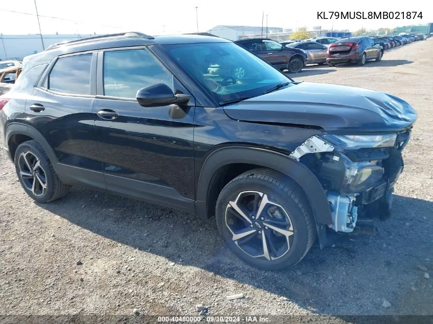 2021 Chevrolet Trailblazer Awd Rs VIN: KL79MUSL8MB021874 Lot: 40480000