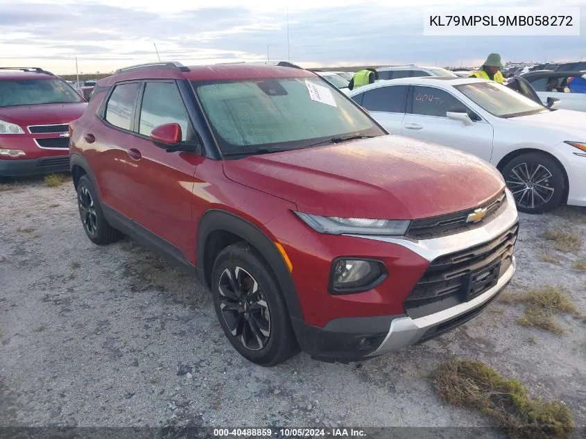 2021 Chevrolet Trailblazer Lt VIN: KL79MPSL9MB058272 Lot: 40488859