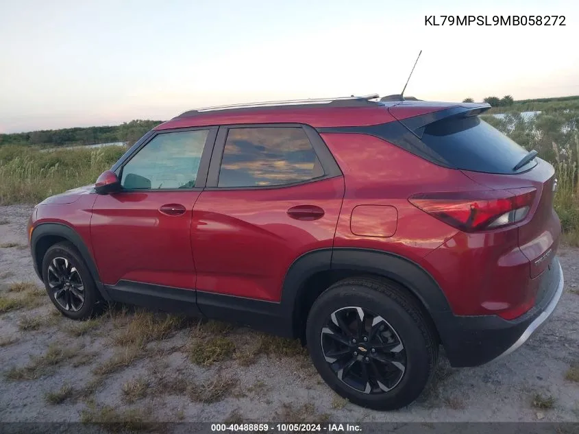 2021 Chevrolet Trailblazer Lt VIN: KL79MPSL9MB058272 Lot: 40488859