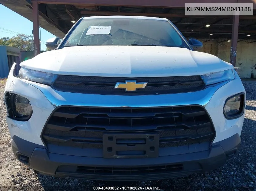 2021 Chevrolet Trailblazer Fwd Ls VIN: KL79MMS24MB041188 Lot: 40493852