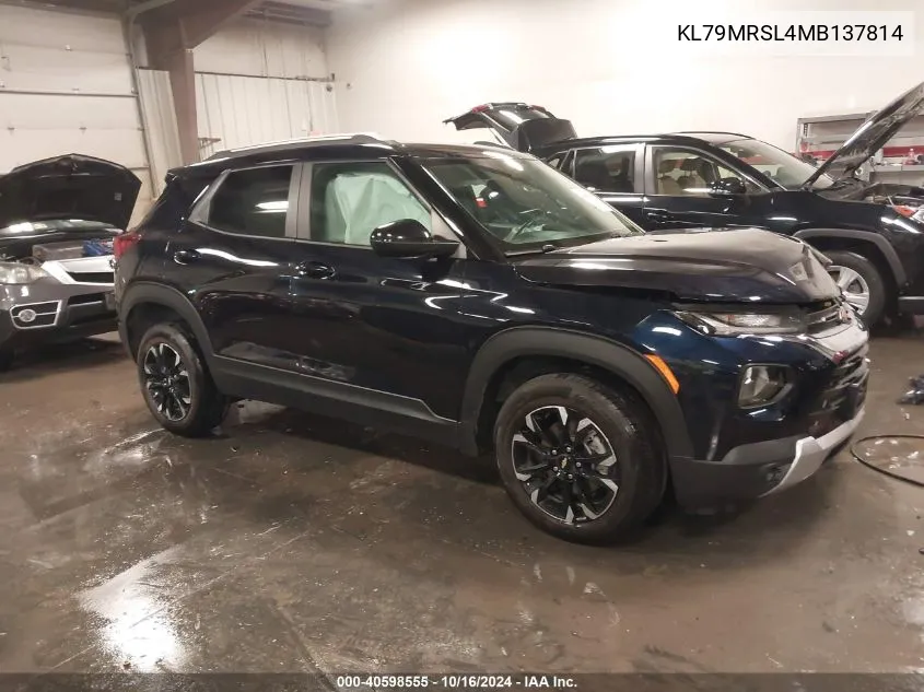 2021 Chevrolet Trailblazer Awd Lt VIN: KL79MRSL4MB137814 Lot: 40598555