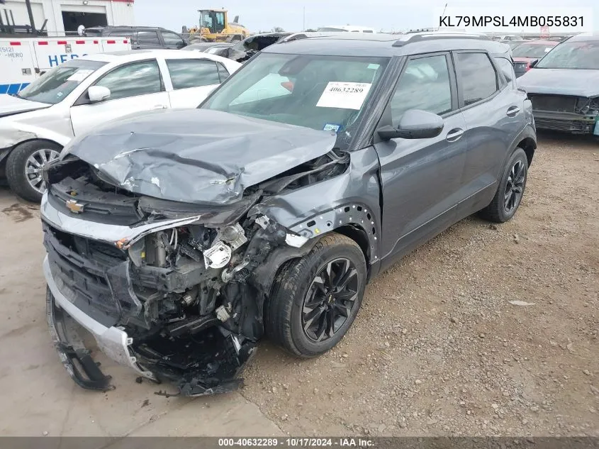 2021 Chevrolet Trailblazer Fwd Lt VIN: KL79MPSL4MB055831 Lot: 40632289