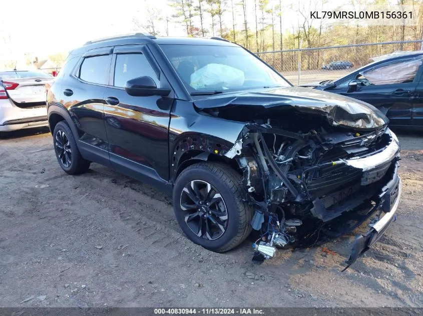 2021 Chevrolet Trailblazer Awd Lt VIN: KL79MRSL0MB156361 Lot: 40830944