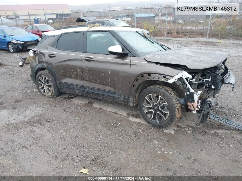 2021 Chevrolet Trailblazer Awd Activ VIN: KL79MSSLXMB145312 Lot: 40866114