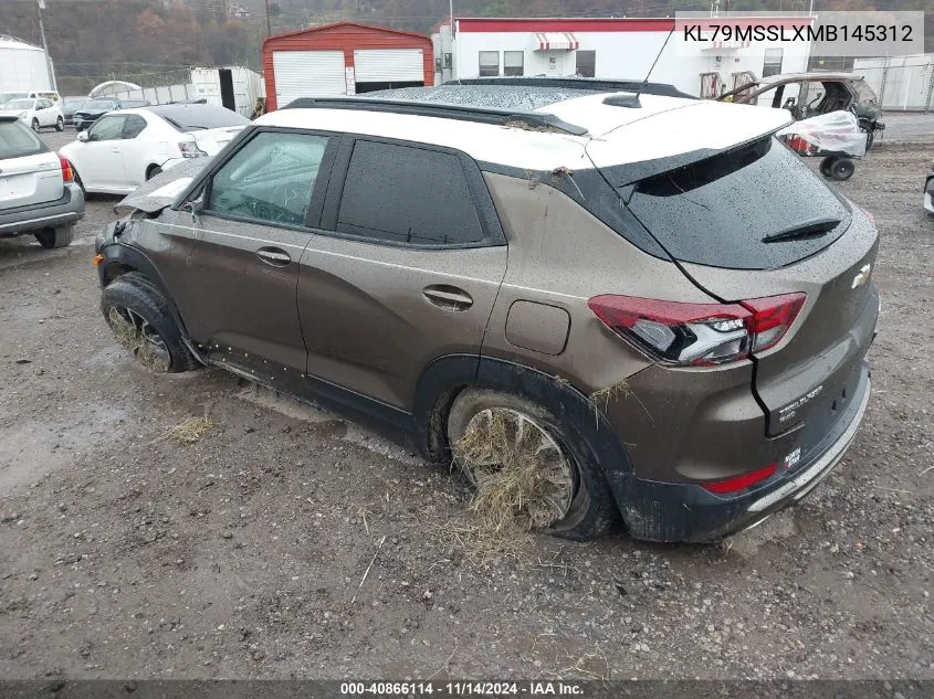 2021 Chevrolet Trailblazer Awd Activ VIN: KL79MSSLXMB145312 Lot: 40866114