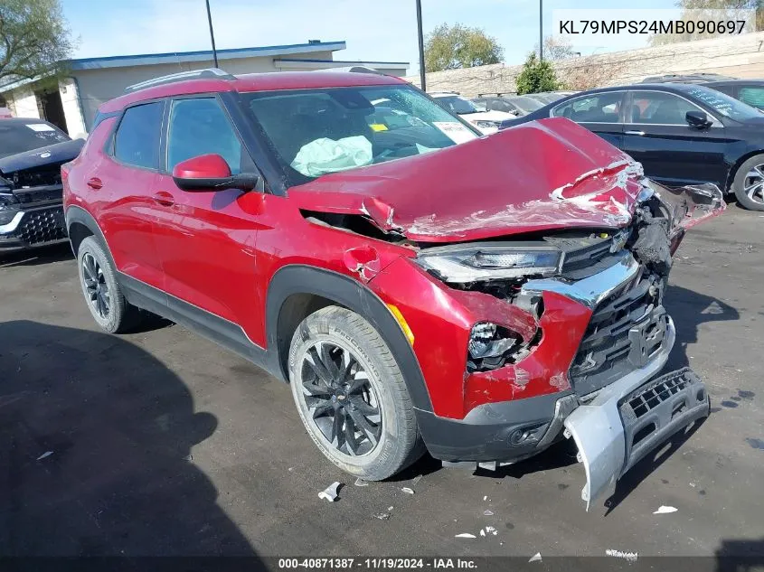 2021 Chevrolet Trailblazer Fwd Lt VIN: KL79MPS24MB090697 Lot: 40871387