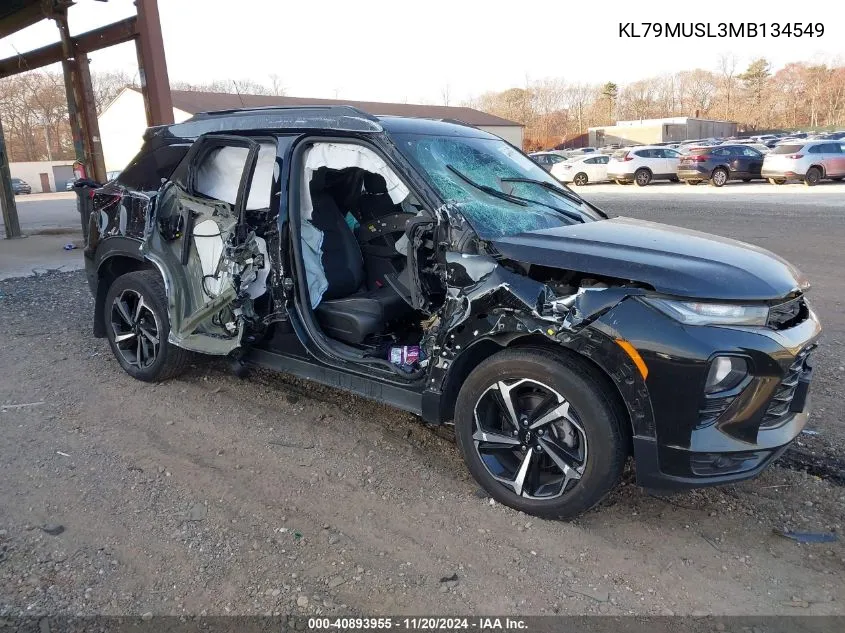 2021 Chevrolet Trailblazer Awd Rs VIN: KL79MUSL3MB134549 Lot: 40893955