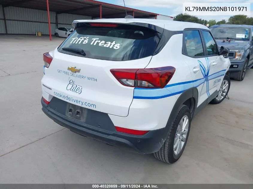 2022 Chevrolet Trailblazer Ls VIN: KL79MMS20NB101971 Lot: 40320859