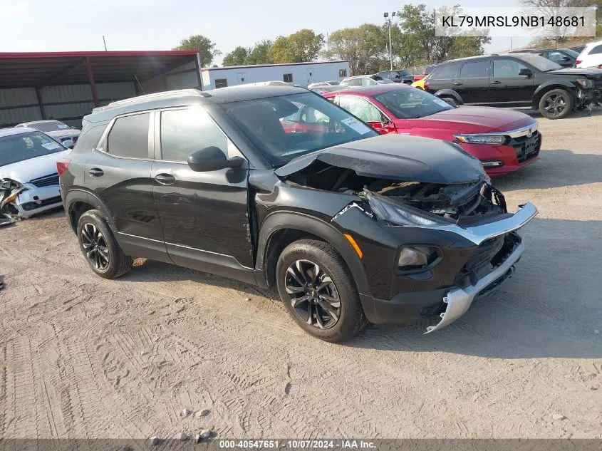 2022 Chevrolet Trailblazer Awd Lt VIN: KL79MRSL9NB148681 Lot: 40547651