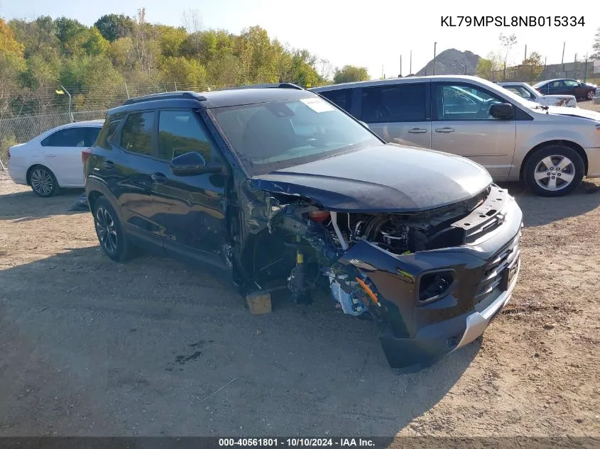 2022 Chevrolet Trailblazer Fwd Lt VIN: KL79MPSL8NB015334 Lot: 40561801