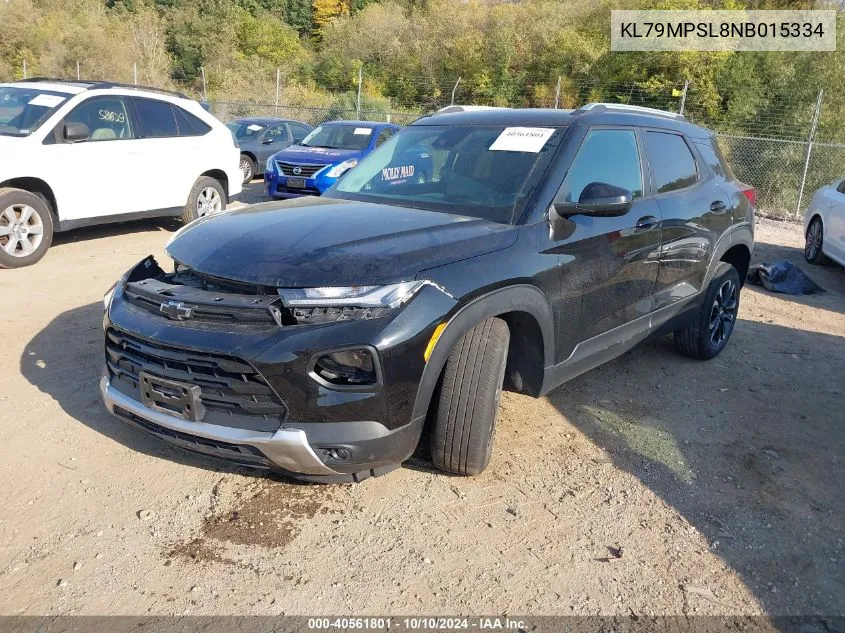 2022 Chevrolet Trailblazer Fwd Lt VIN: KL79MPSL8NB015334 Lot: 40561801