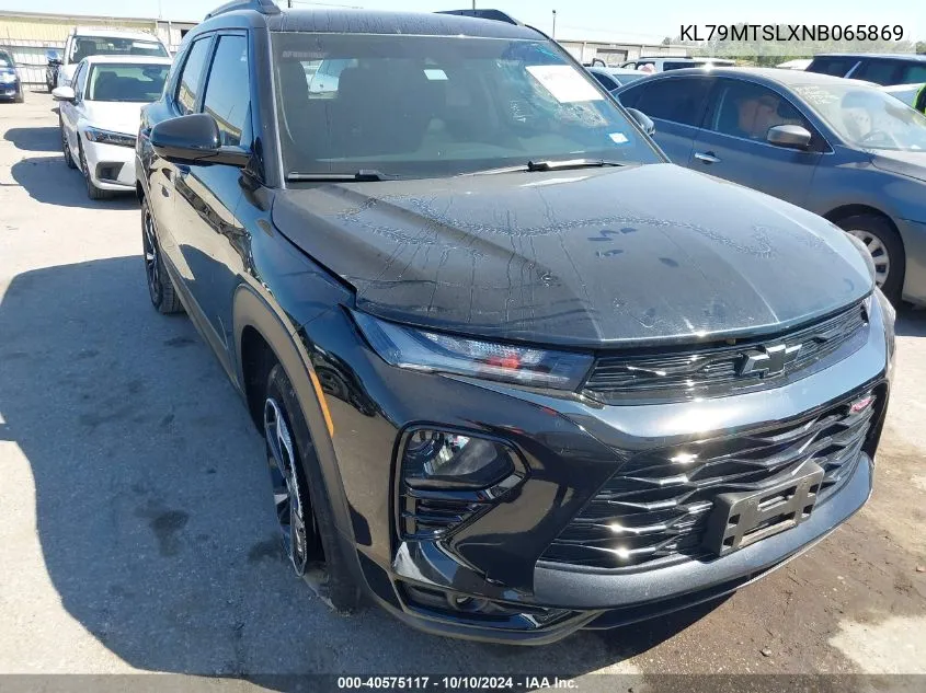 2022 Chevrolet Trailblazer Fwd Rs VIN: KL79MTSLXNB065869 Lot: 40575117