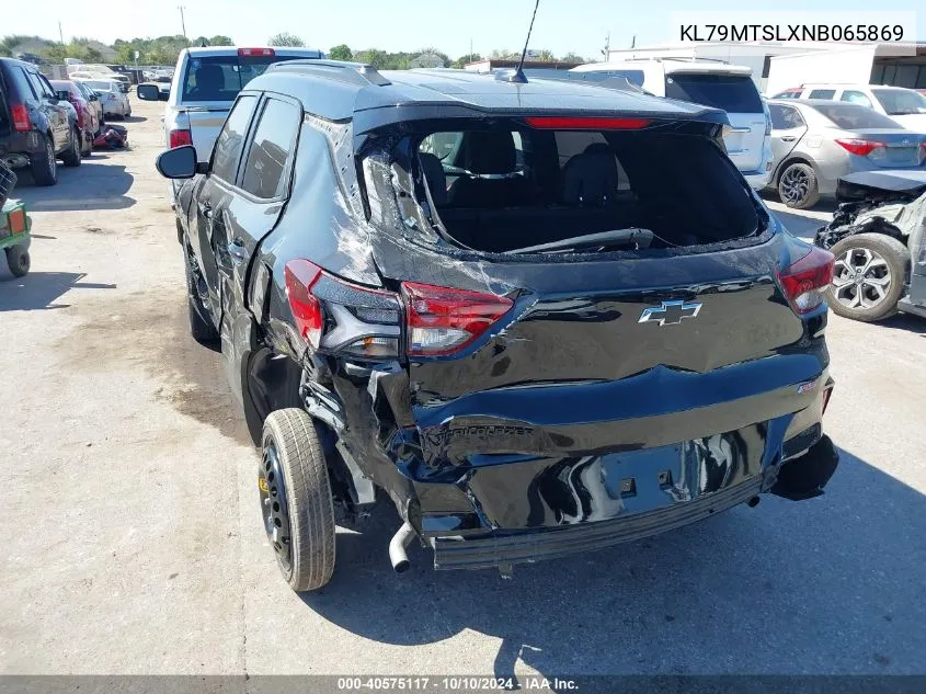 2022 Chevrolet Trailblazer Fwd Rs VIN: KL79MTSLXNB065869 Lot: 40575117