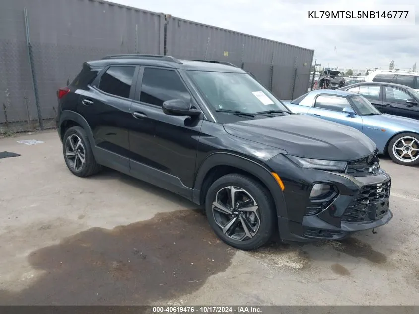 2022 Chevrolet Trailblazer Fwd Rs VIN: KL79MTSL5NB146777 Lot: 40619476