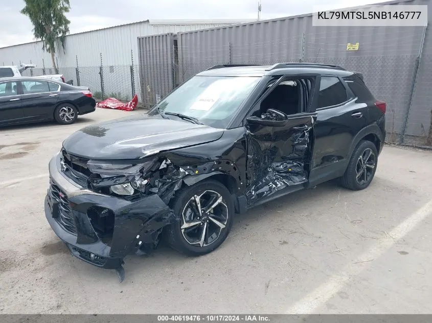 2022 Chevrolet Trailblazer Fwd Rs VIN: KL79MTSL5NB146777 Lot: 40619476